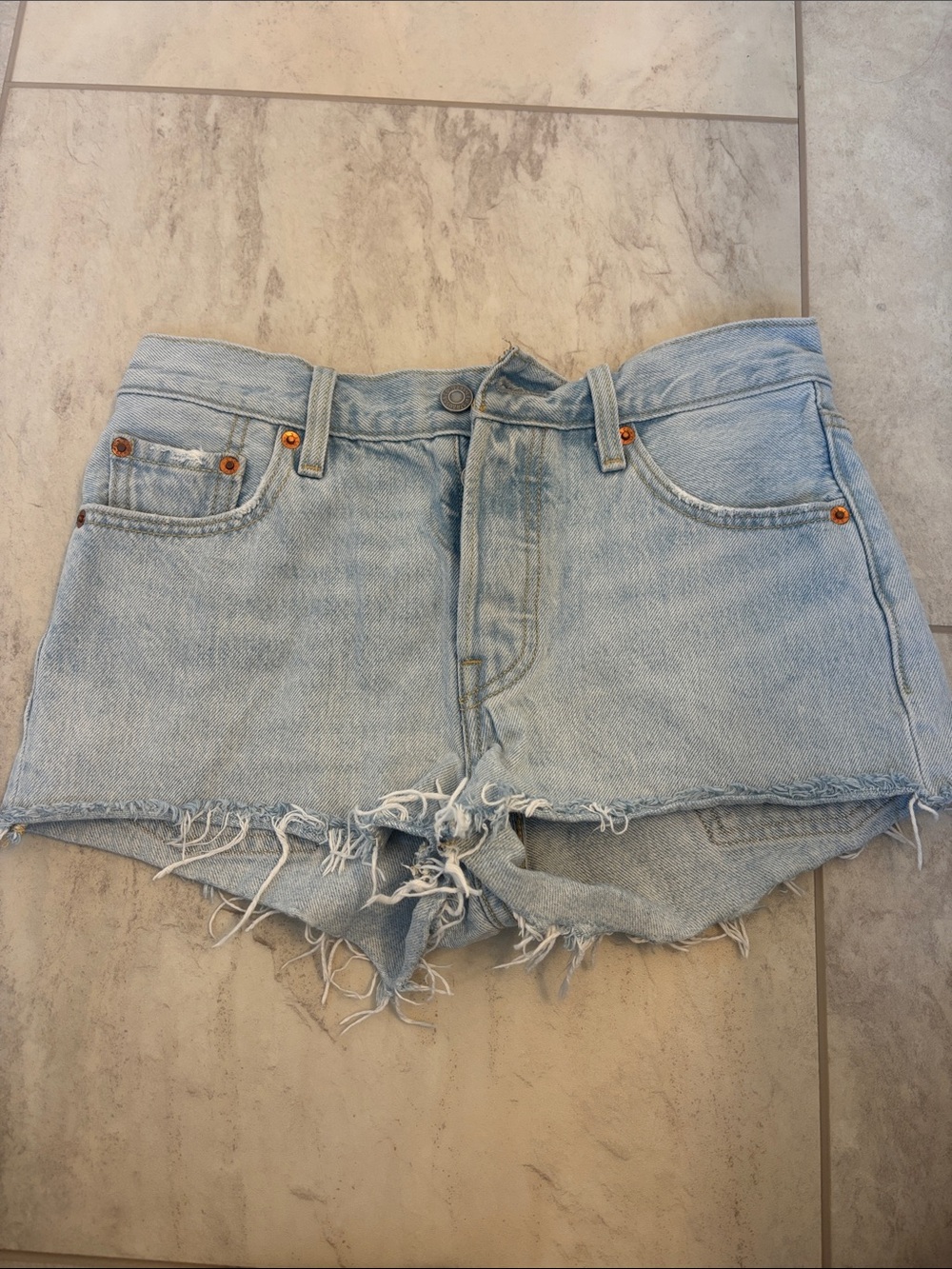 Levi's Light Blue Denim Jeans with Tan Leather Patch